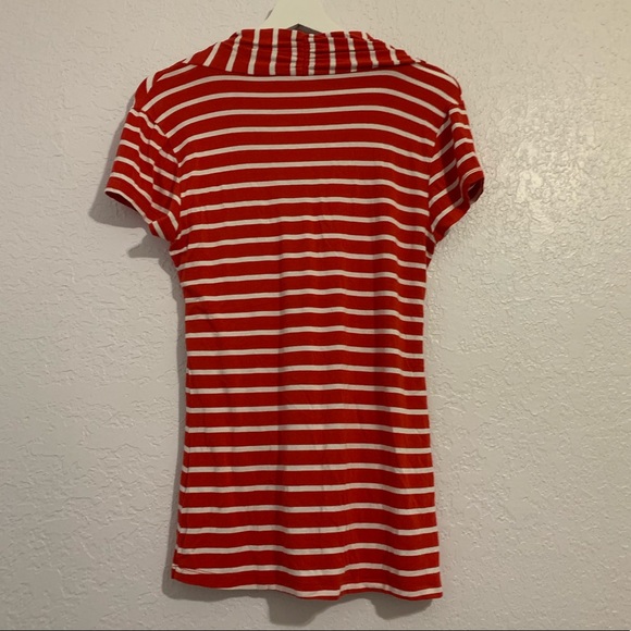 Cable and Gauge Red and White Striped Top - Picture 2 of 3